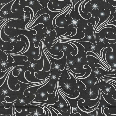 Winter's Grandeur 6 - Winter Sparkles Ebony Metallic Yardage