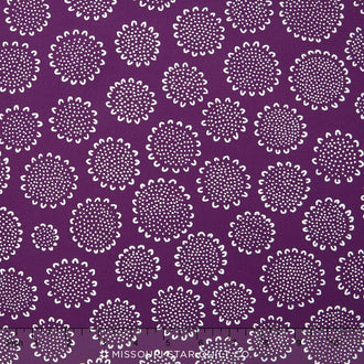 Blueberry Park - Bright Hibiscus Dotty Sunflowers Yardage