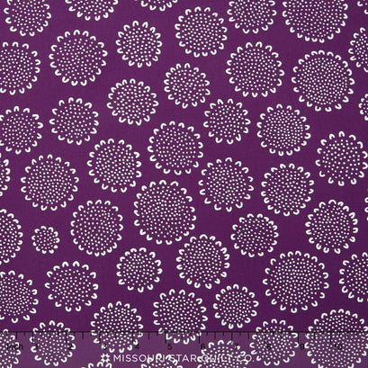 Blueberry Park - Bright Hibiscus Dotty Sunflowers Yardage