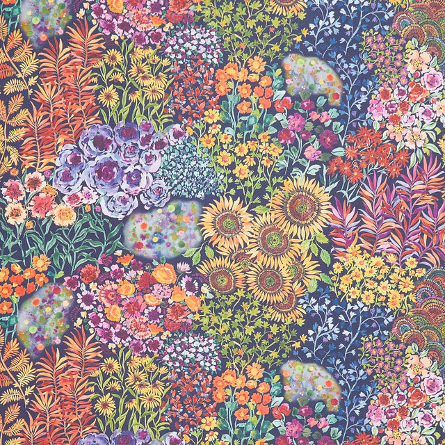 Floribunda - Flower Child Midnight Yardage Primary Image