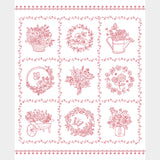 Garden Redwork - Redwork Floral White Panel Primary Image