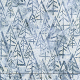 Artisan Batiks - Noel 5 Mod Trees Snow Metallic Yardage