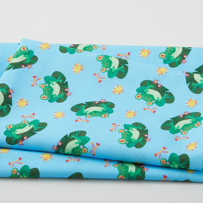 Colorful Aquatic - Spotted Frog Sky 2 Yard Cut