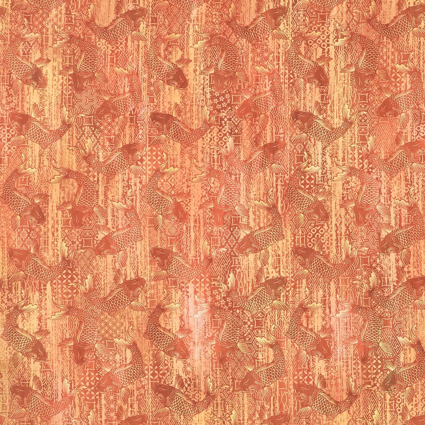 Oriental Gardens - Koi Orange Yardage Primary Image