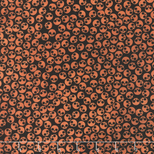 Dreadful Delights - Skulls Ember Yardage Primary Image