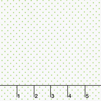 Swiss Dot - Swiss Dot Green on White Yardage