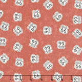 Route 66 (Riley Blake) - Signs Rust Yardage Primary Image