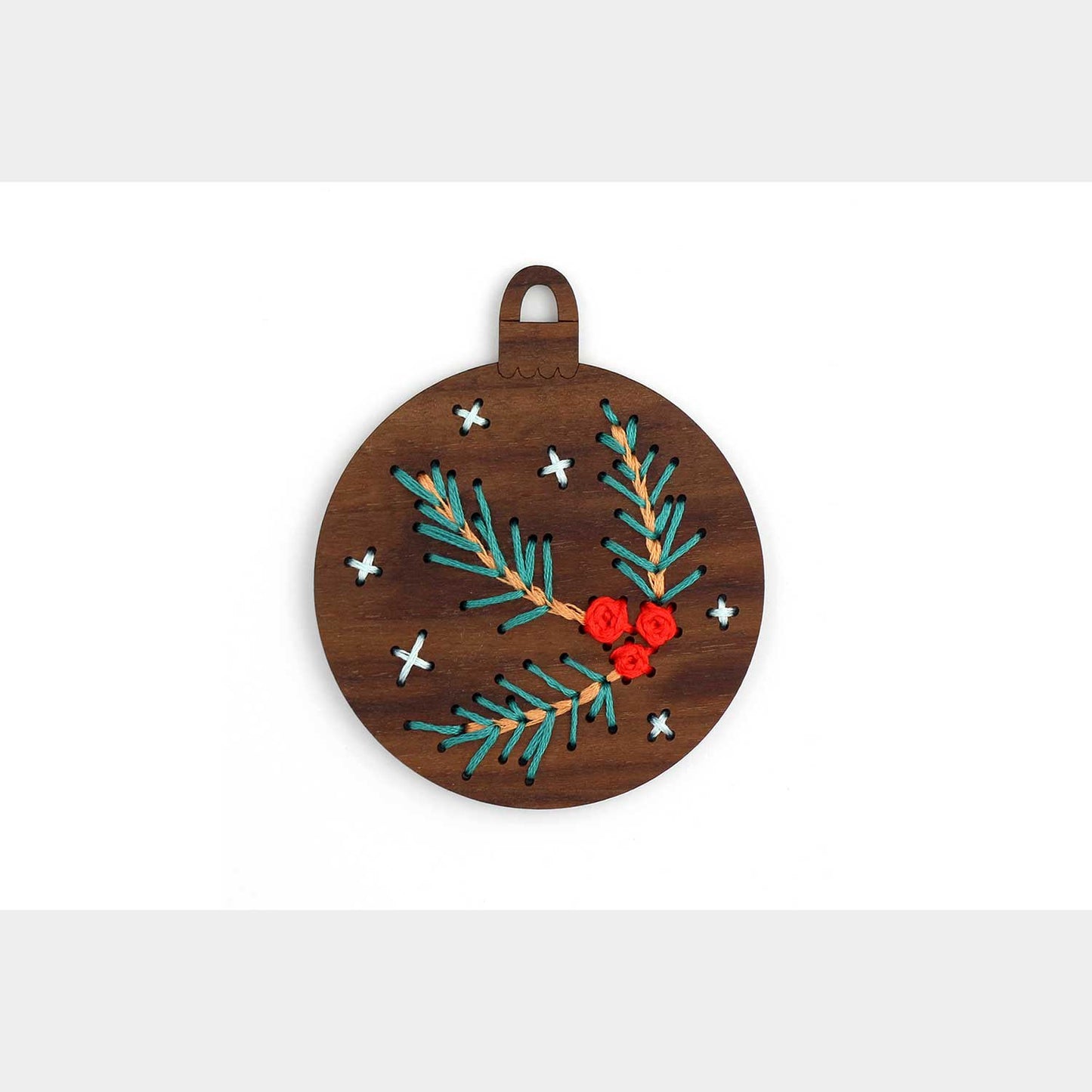 Pine Branch Stitched Ornament Kit Primary Image