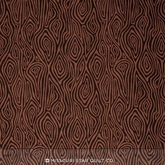 Burly Beavers - Moire Woodgrain Walnut Yardage