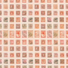 Eclectic Elements - Palette Orange Stamps Orange Yardage