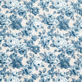 Serenity Blues - Floral Main Taupe Yardage Primary Image