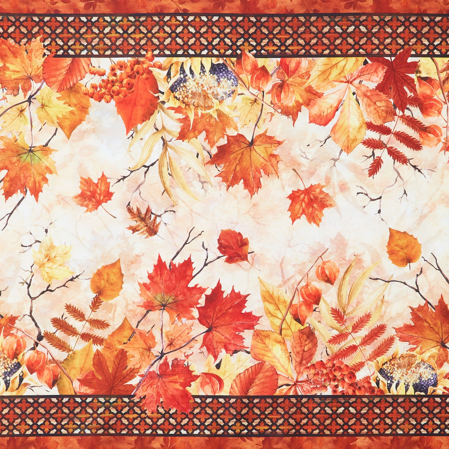 Autumn Celebration - Leaves Border Multi Yardage Primary Image
