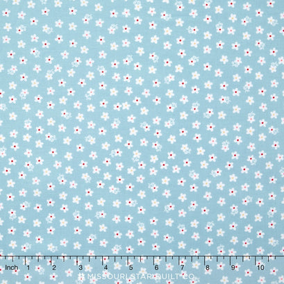 Calico Days - Daisy Aqua Yardage