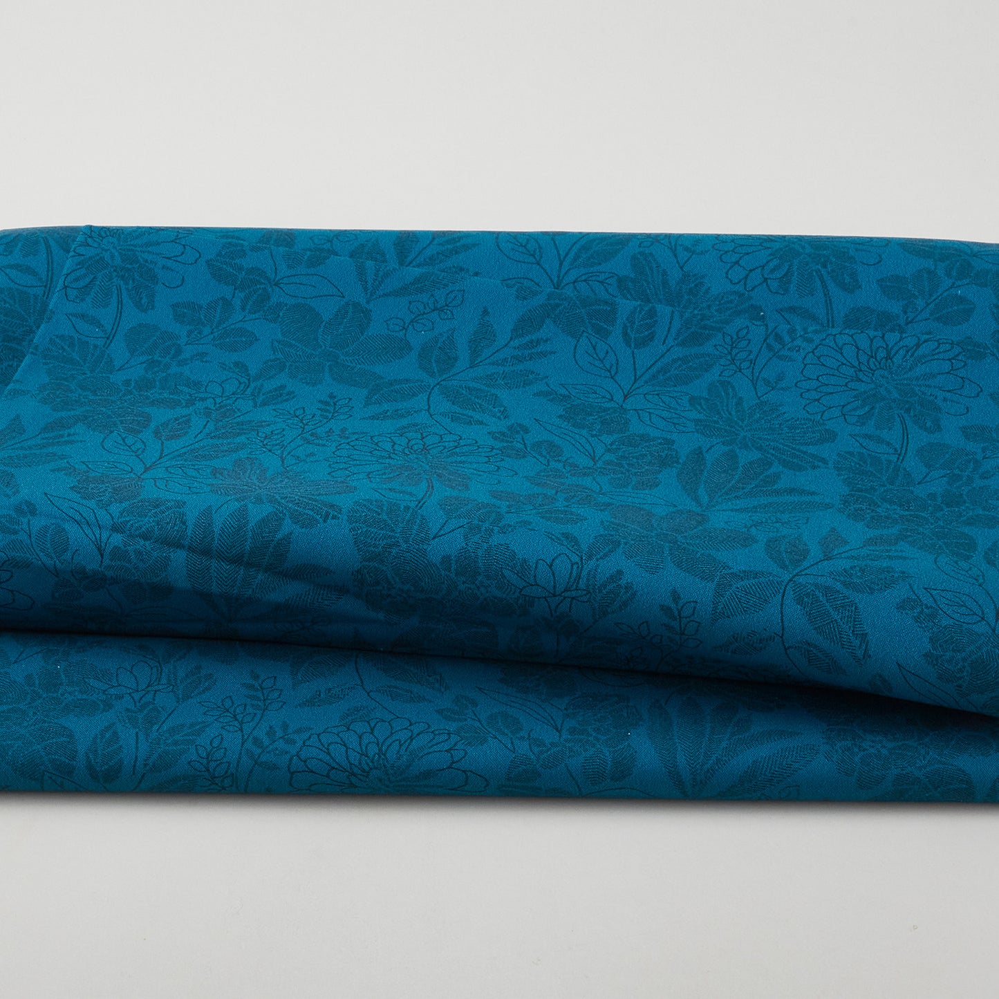 Pen and Ink - Floral Teal 118" Wide 3 Yard Cut