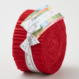 Bella Solids Christmas Red Jelly Roll