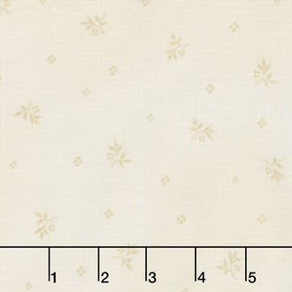 Calista - Teal Branch Ivory Yardage