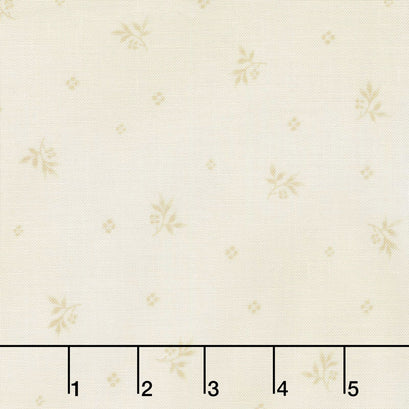 Calista - Teal Branch Ivory Yardage