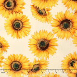 Shades of the Season 8 - Sunflower Ivory Metallic Yardage