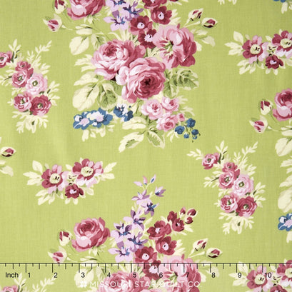 Anne of Green Gables - Anne Floral Green Yardage