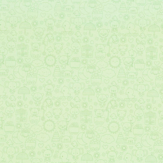 Bundle of Joy - Tone-on-Tone Green Yardage Primary Image