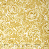 Belcourt - Tonal Roses Buttercup Yellow Yardage