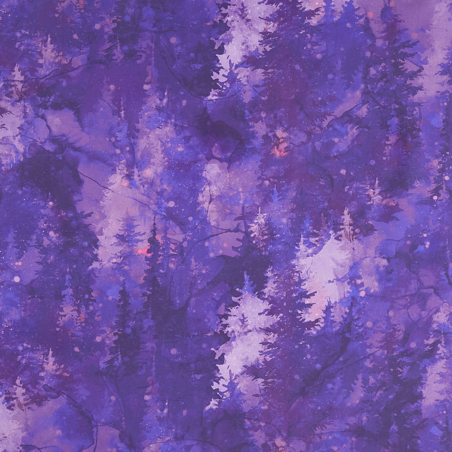 Illuminations - Trees Dark Magenta Yardage Primary Image