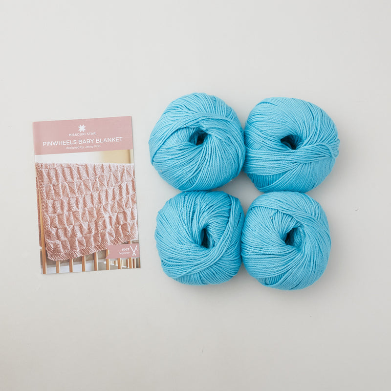 Pinwheels for Baby Blanket Knit Kit - Aquamarine Primary Image