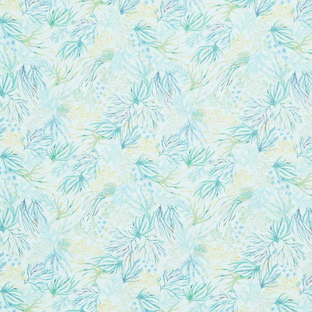 Seascape - Coral Seaweed Green Aqua Yardage Primary Image