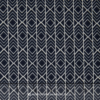 Pond - Diamond Stripes Pepper Yardage