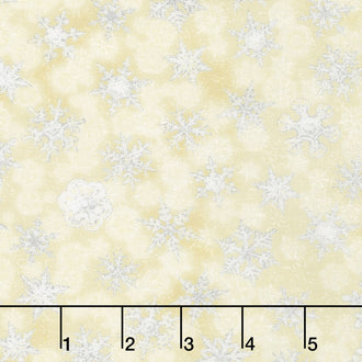 Winter's Grandeur 6 - Champagne Small Flakes Champagne Metallic Yardage