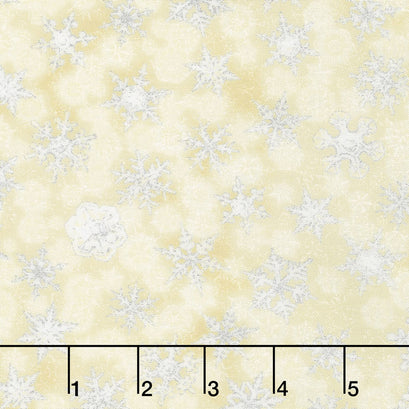 Winter's Grandeur 6 - Champagne Small Flakes Champagne Metallic Yardage