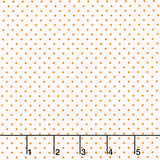 Swiss Dot - Swiss Dot Orange on White Yardage