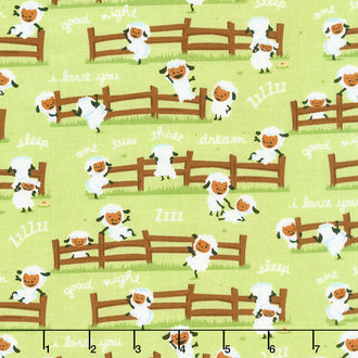 Harmony Farm - Harmony Sheep Dream Green Yardage