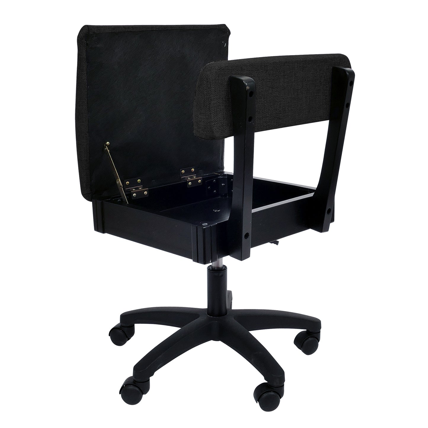 Hydraulic Sewing Chair - Solid Black Alternative View #2