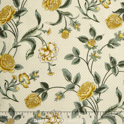 Belcourt - Wallpaper Floral Buttercup Yellow Yardage