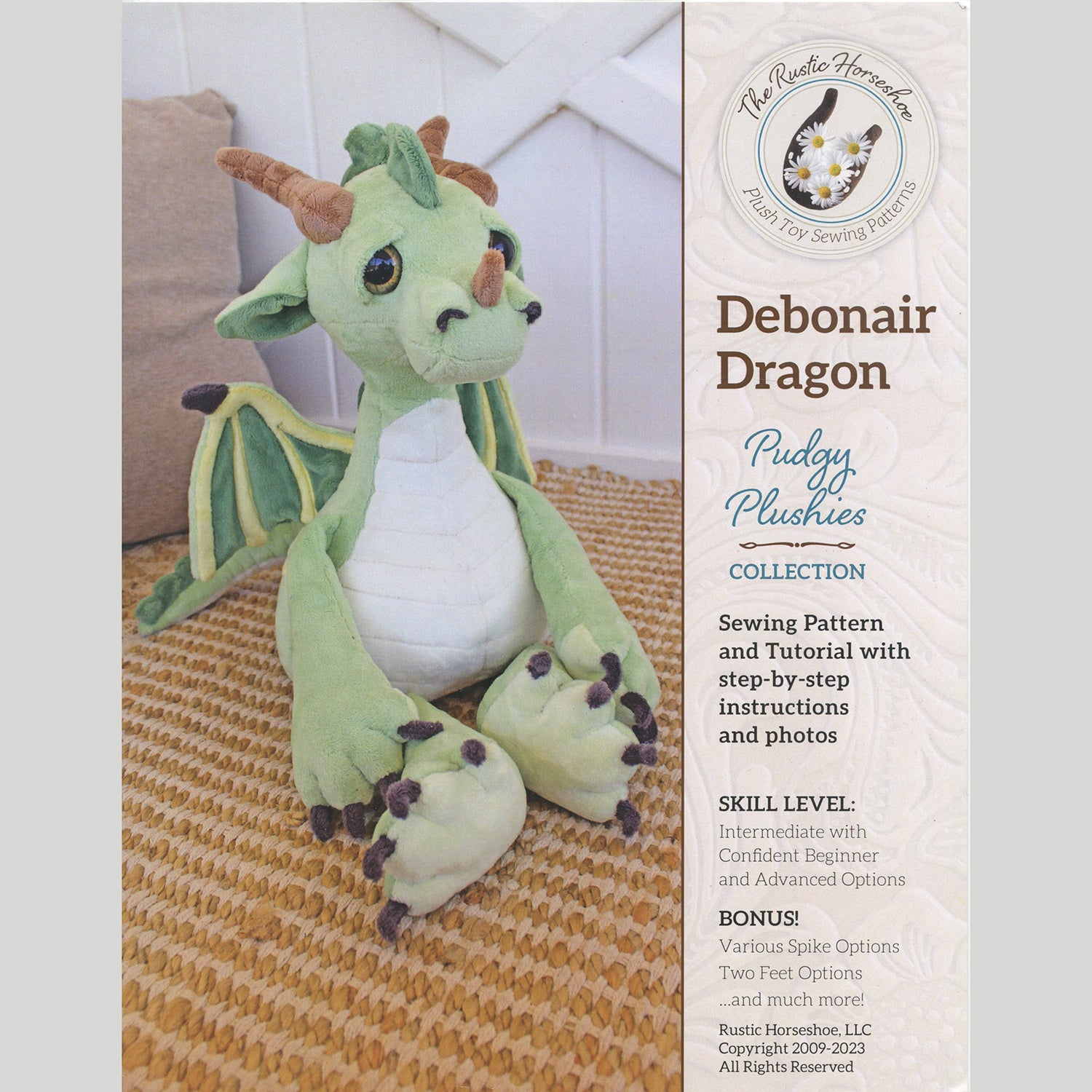 Debonair Dragon Pudgy Plushies Pattern