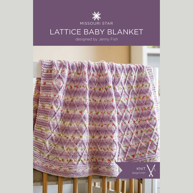 Lattice Baby Blanket Printed Knitting Patterns Primary Image