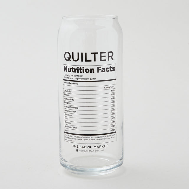 Missouri Star Quilter Nutrition Facts 16oz Can Glass Primary Image