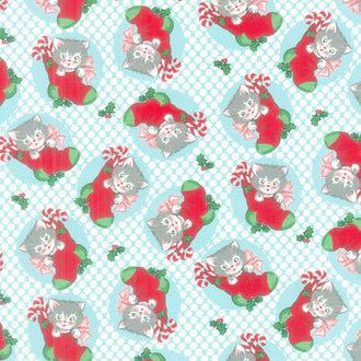 Kitty Christmas - Kitty Icicle Yardage