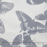 Black & White Collection - Shadow Fishnet Butterflies Yardage