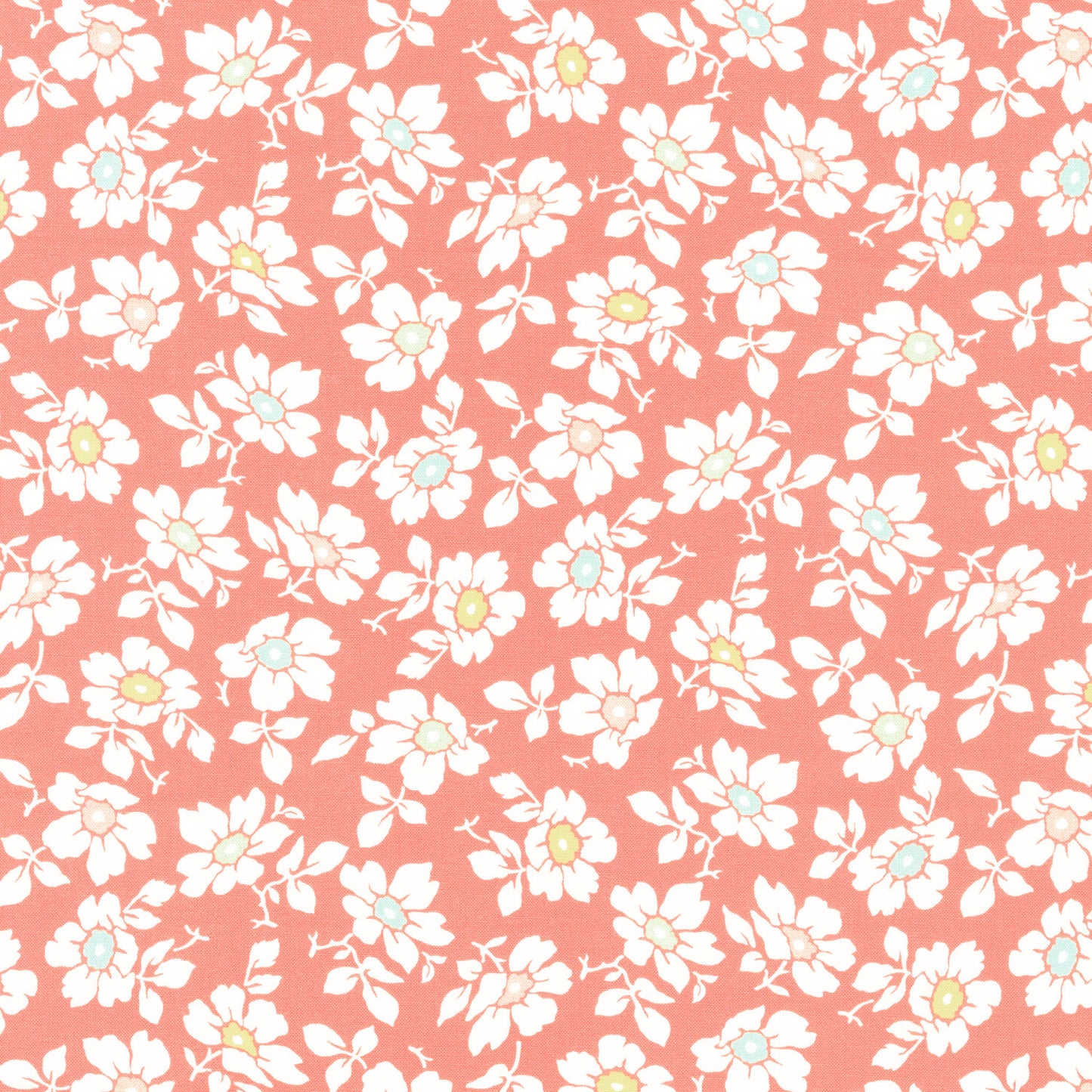 Jelly & Jam - Flour Sack Daisy Rhubarb Yardage Primary Image