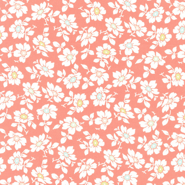 Jelly & Jam - Flour Sack Daisy Rhubarb Yardage Primary Image