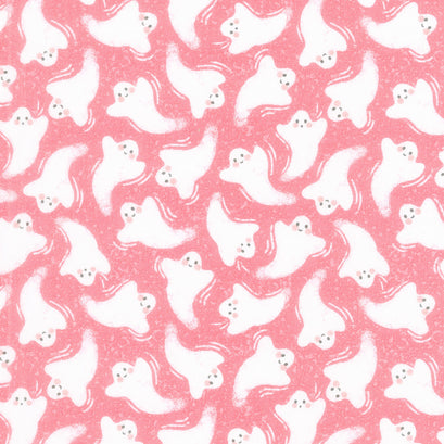 Hey Boo - Friendly Ghost Love Potion Pink Yardage