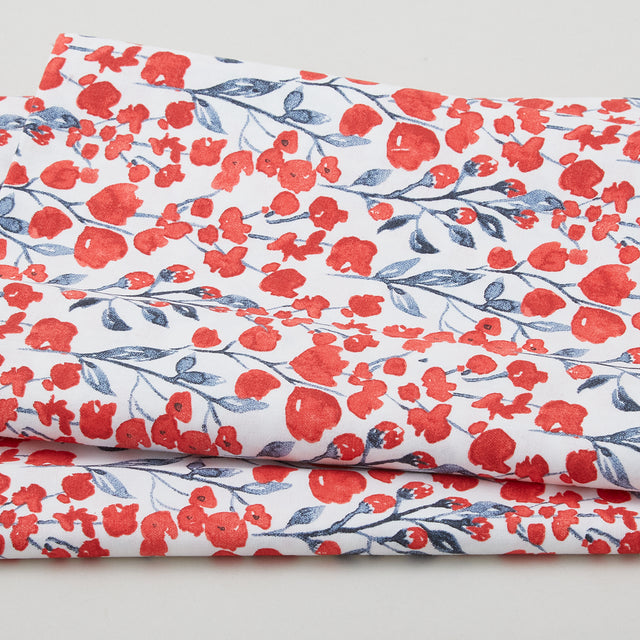 Pop of Red Favorites - Floral White 2 Yard Cut Primary Image