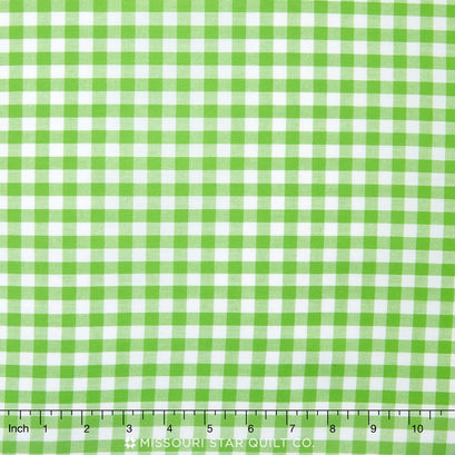 Carolina Gingham - 1/4" Check Lime Yardage