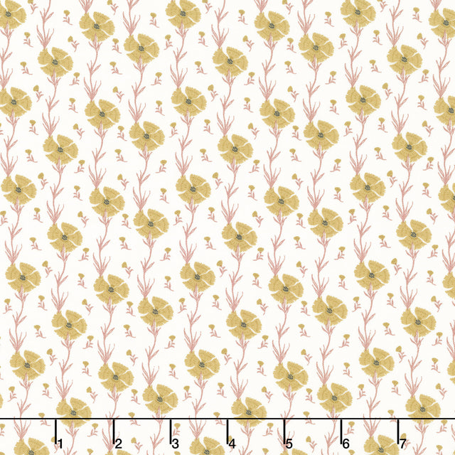 Wanderlust - Carnation Cream Yardage