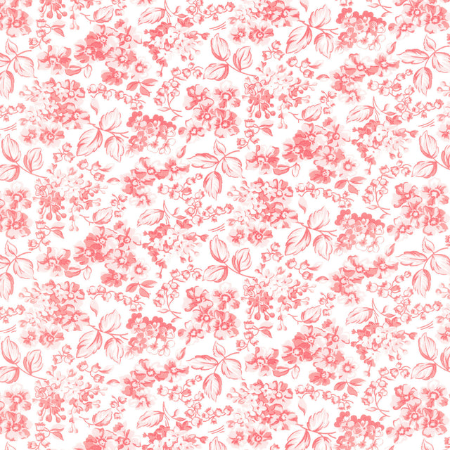 Rosemary Cottage - Blooms Cream Strawberry Yardage