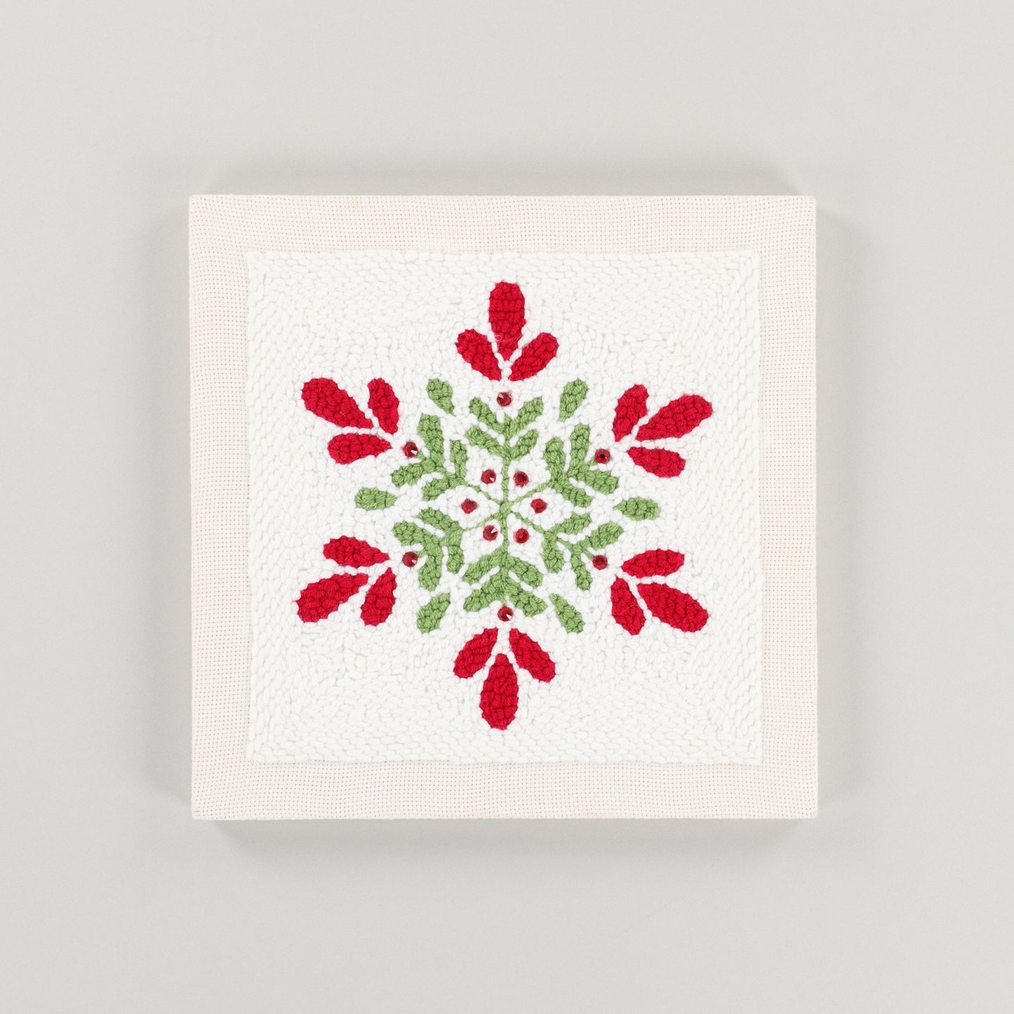 Snowflake Shimmer Punch Needle Embroidery Frame Kit