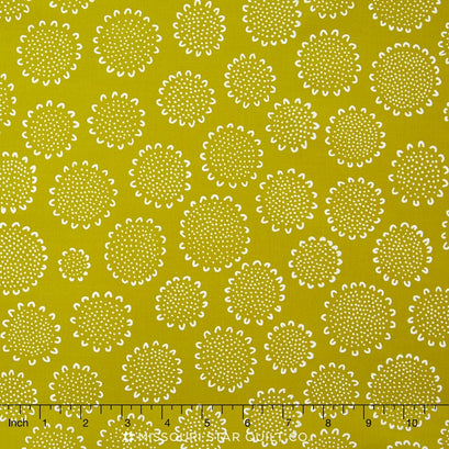 Blueberry Park - Cool Pickle Dotty Sunflowers Yardage