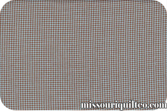 Carolina Gingham (Aqua and Brown) Yardage